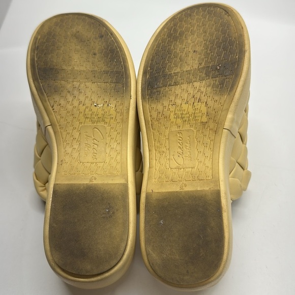 Sam Edelman Circus NY Julieta Clog Mules Platform Open Shoes Quilted Yellow 6.5 - Picture 7 of 8